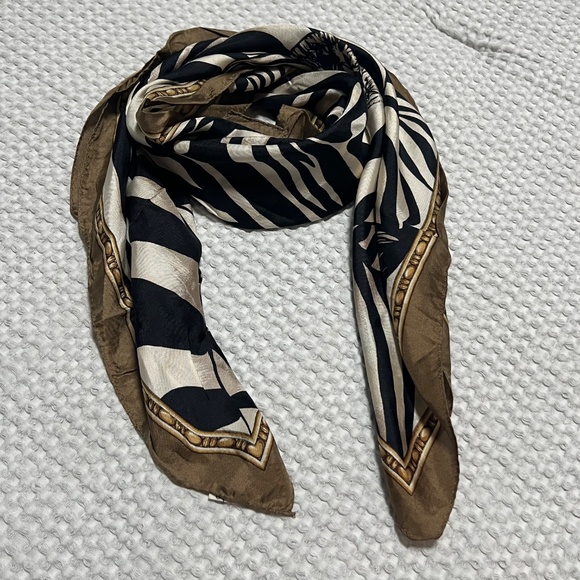 Vintage Zebra Print Silk Scarf by Echo - Picture 7 of 7